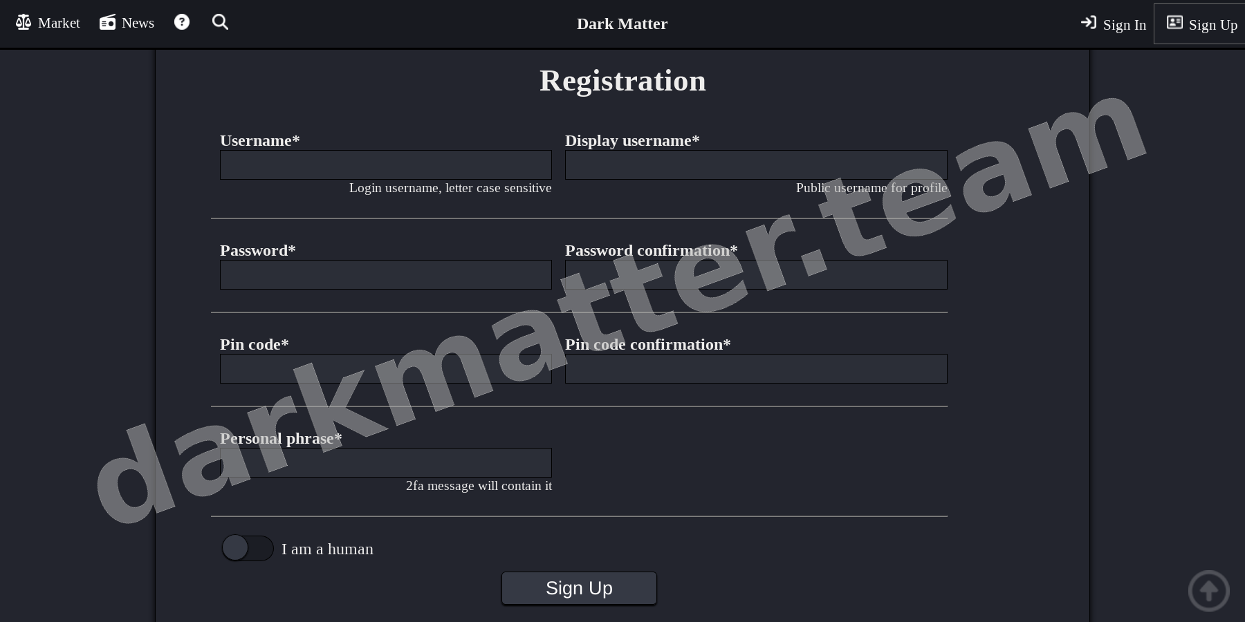 Account Registration Page